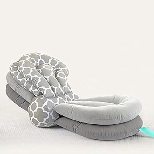 Multi-Function Breastfeeding Pillow Maternity Nursing Pillow- with Multiple Angle-Altering Layers Make Your Breastfeeding Easier, Gray