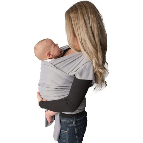 Baby Wrap Carrier, Easy to Put On-Sling, Swaddle Close Comfort - Adjustable Breastfeeding Cover - Lightweight Sling Baby Carrier for Infant - Soft, Comfortable & Breathable (Heather Gray)