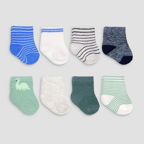 Carter's Just One You® Baby Crew B 8pk Dino Socks, Size: 3-12M