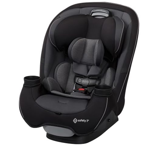 Safety 1st Grow and Go All-in-One Convertible Car Seat, Rear Facing, 5-40 lbs, Forward Facing (30–65 lbs), High Back Booster Seat 40-100 pounds, Black Phantom