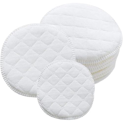 12 Pcs Reusable Cotton Nursing Pads Washable Breastfeeding Pads Natural Color Nursing Pads Made with Organic Cotton