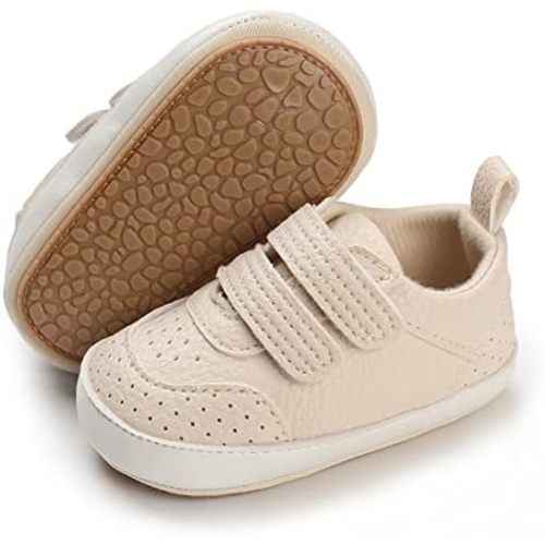 E-FAK Baby Shoes Boys Girls Infant Sneakers Non-Slip Rubber Sole Toddler Crib First Walker Shoes