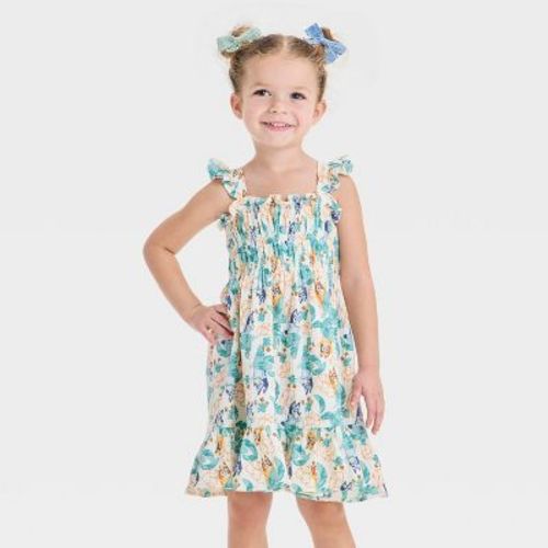 Toddler Girls' Bluey Woven Gauze Dress - Ivory 3t