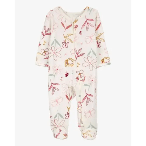 Baby Zip-Up Floral PurelySoft Sleep & Play Pajamas - Carter's | Carter's