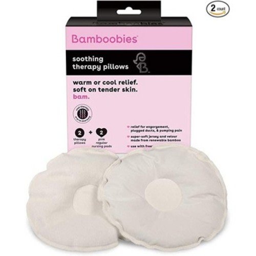 Bamboobies Soothing Nursing Pillows with Flaxseed, Heating Pad or Cold Compress for Breastfeeding