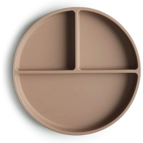 mushie Silicone Suction Plate | BPA-Free Non-Slip Design (Natural)