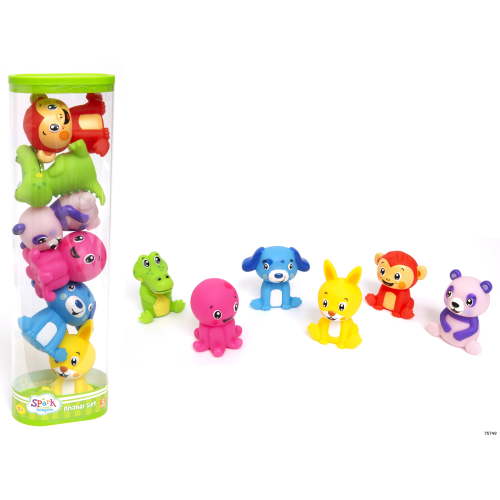 Spark Create Imagine 6-Piece Plastic Animal Figure Childs Play Set