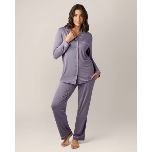 Clea Bamboo Long Sleeve Pajama Set | Granite – Kindred Bravely
