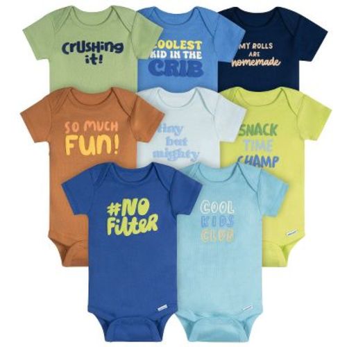 Onesies Brand Baby Boys' 8-Pack Onesies Bodysuits, Cool Kids, 3-6M
