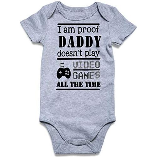 UNICOMIDEA Baby Boys Girls Romper Letter Printed Newborn Outfit Short Sleeve Bodysuits 0-12 Months