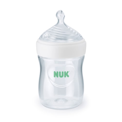 NUK Simply Natural Infant Baby Bottles with SafeTemp, 5 fl oz, 1 Count, Clear