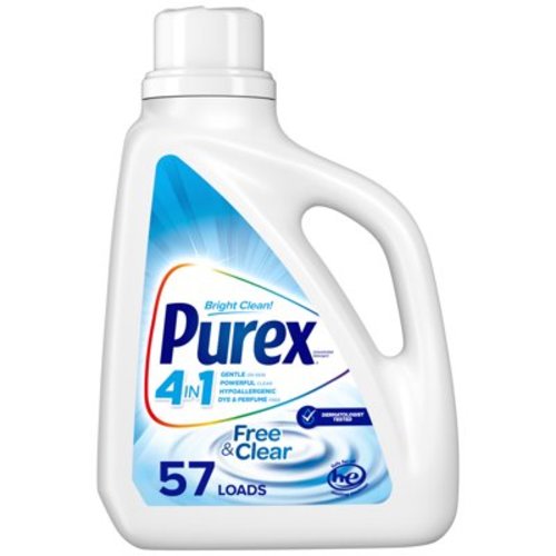 Purex Liquid Laundry Detergent, Free & Clear, 75 fl oz, 57 Loads