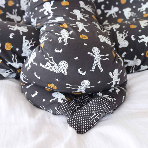 Midnight Mummies Zipper Footie