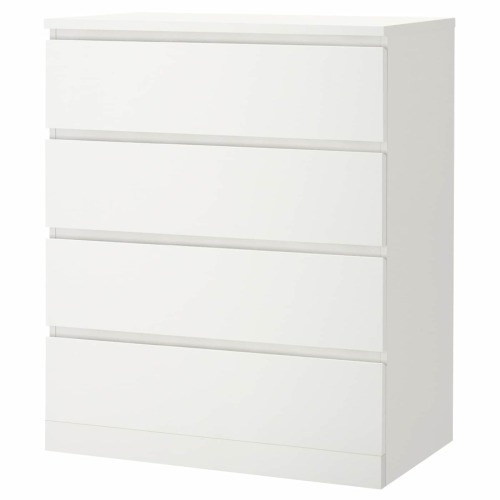 MALM Chest of 4 drawers - white 80x100 cm