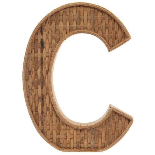 Rattan Alphabet Letter Wall Decor