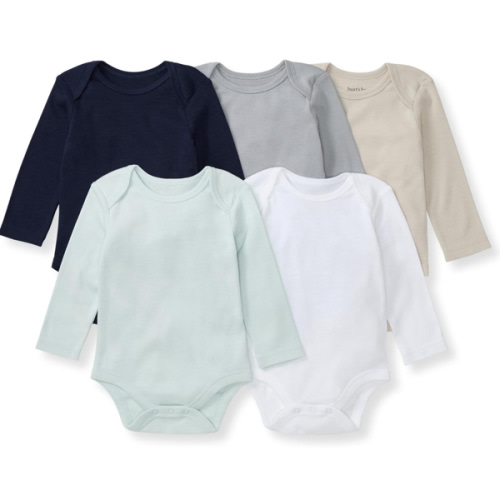 Burt's Bees Baby Unisex Baby Bodysuits, 5-pack Short & Long Sleeve One-pieces, 100% Organic Cotton Bodysuit