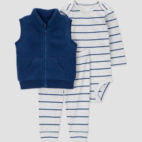 Carter's Just One You® Baby Boys' 3pc Vest & Pants Set - Blue