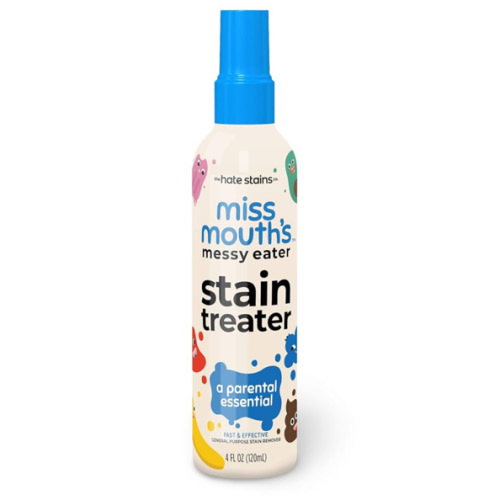 Miss Mouth's Messy Eater Stain Treater Spray - 4oz 2 Pack Stain Remover - Newborn & Baby Essentials - No Dry Cleaning Food, Grease, Coffee Off Laundry, Underwear, Fabric