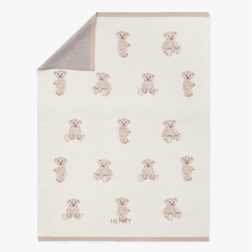 St. Jude Teddy Bear Intarsia Baby Blanket, Multi