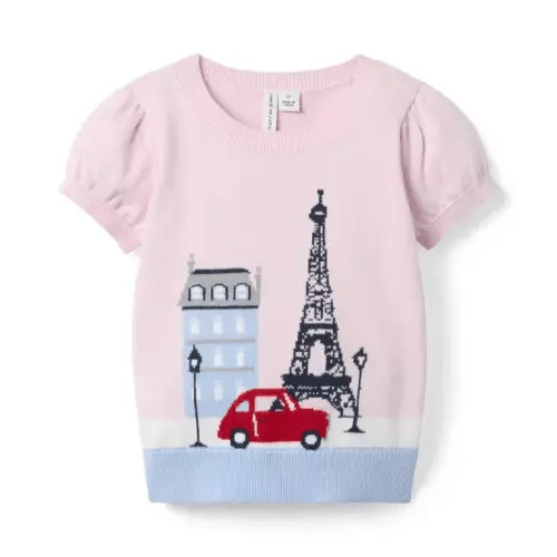 Girl Ballet Pink Paris Sweater Top by Janie and Jack