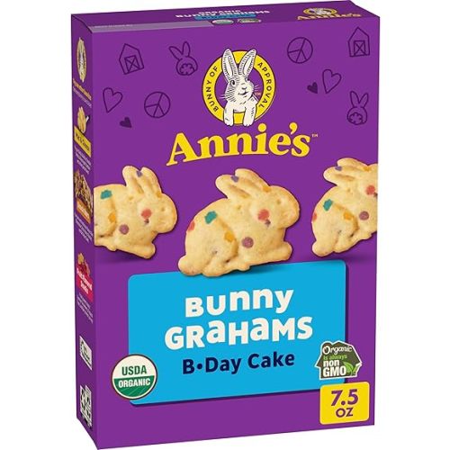 Annie's Organic Birthday Cake Bunny Graham Kids Snacks, 7.5 oz