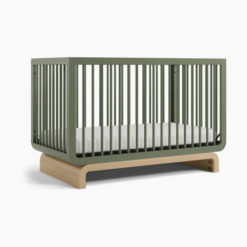 Storkcraft Santorini Deluxe 5-in-1 Convertible Crib - Olive With Driftwood