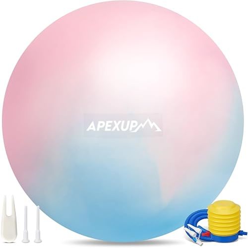 APEXUP Yoga Ball Exercise Ball, Pilates Ball, Anti Slip Stability Ball, Heavy Duty Gym Ball for Fitness, Balance, Core Workout, Physical Therapy