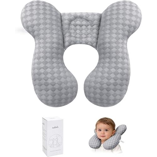 KAKIBLIN Baby Travel Pillow, Upgraded Baby Neck Pillows for Car Seat, Infant Neck Support Pillow for Head and Neck,Newborn Head Support for Car Seat,Pushchair