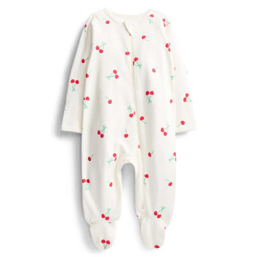 Wonder Nation Baby Boys or Girls Zip Front Footed Pajamas, Sizes Preemieie-6/9 Months