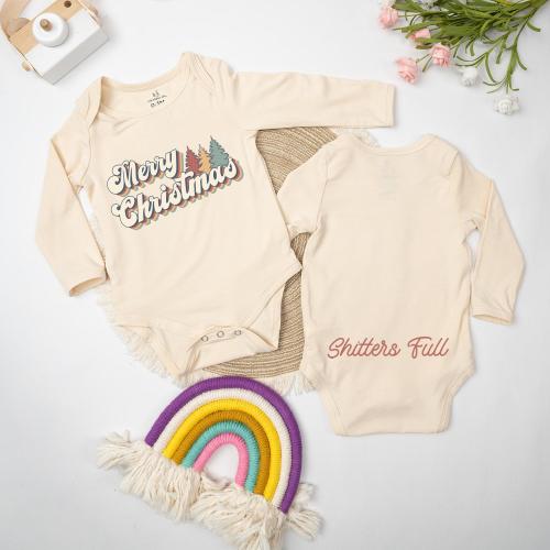 Funny Baby Onesie, Personalized Merry Christmas Bodysuit, Newborn Gift, Baby Shower Gift, First Christmas Gift, Coming Home Outfit