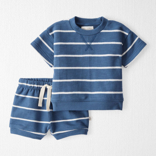 Dark Sea Blue Baby 2-Piece Organic Cotton Set | Carter’s Oshkosh Canada