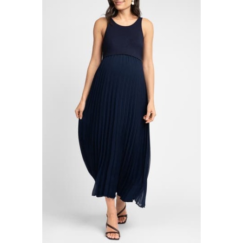 Sleeveless Knit & Chiffon Maternity/Nursing Dress, 8