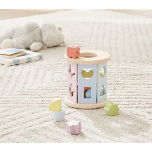 Pottery Barn Kids Wooden Rotating Shape Sorter