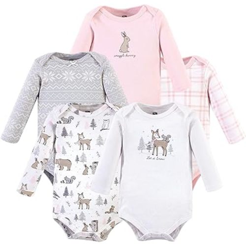 Hudson Baby unisex-baby Cotton Long-sleeve Bodysuits