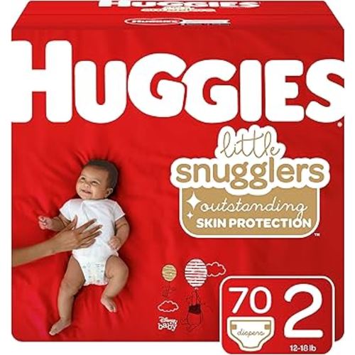Huggies Little Snugglers Baby Diapers, Size 2, 70 Ct