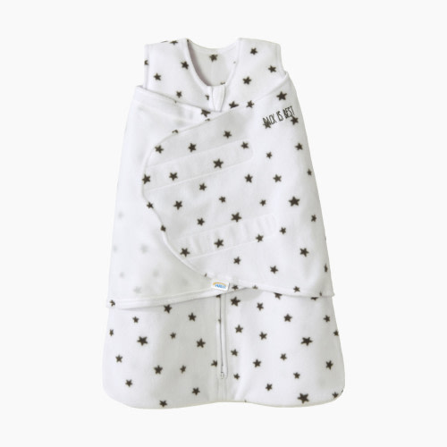 Halo SleepSack Swaddle micro fleece - Charcoal Mini Stars, Small