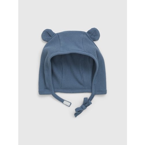 Baby First Favorites TinyRib Bear Hat in bainbridge blue, size: 6-12 M