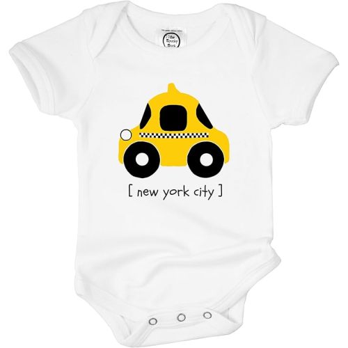 The Spunky Stork Baby I Love NYC Taxi Organic New York City Newborn Bodysuit