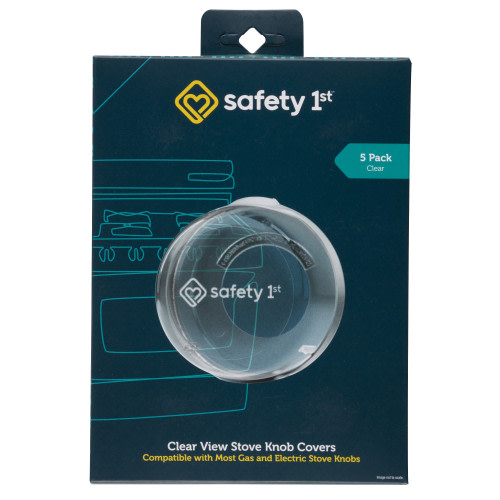 Safety 1ˢᵗ Clear View Stove Knob Covers (5 Pack), Clear, Toddler