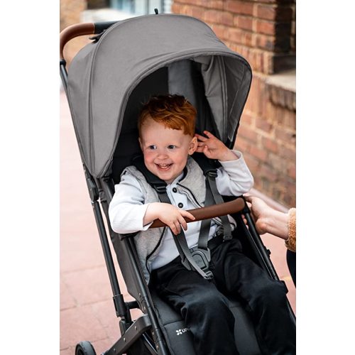 MINU V2 Stroller-Greyson (Charcoal mélange/Carbon/Saddle Leather)