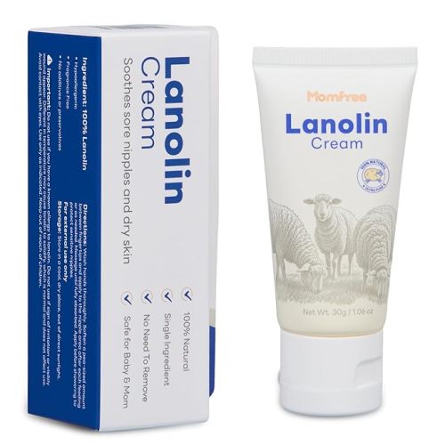 Nipple Cream Safe for Breastfeeding: Lanolin Nipples Balm 100% Natural | Sore Nipple Relief & Cracked | Soothing Protection for Nursing Moms - 30g/1.06oz