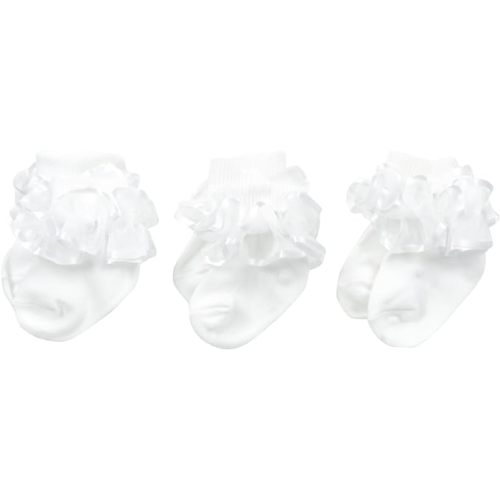 Jefferies Socks Baby Girls' Frilly Lace 3 Pair Pack Socks