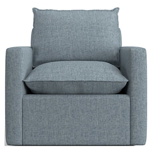 Harbour Natural Flange Nursery Swivel Glider Chair in Color Sky