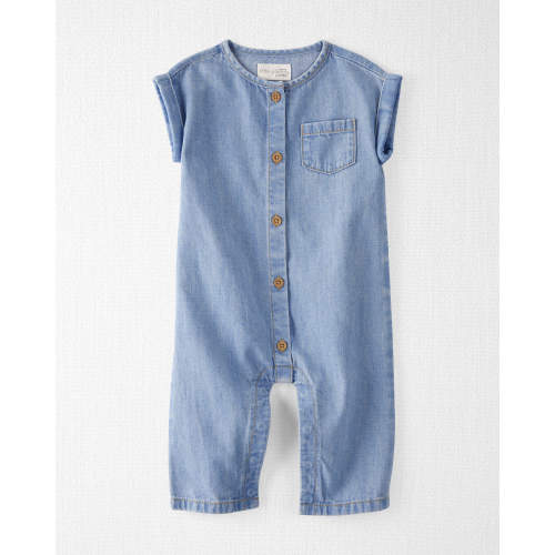 Baby Organic Cotton Chambray Jumpsuit - Style,Spring Wash