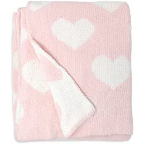 Amazon.com: Living Textiles Pink Hearts Chenille Soft Baby Blanket Reversible Premium Cozy Fabric for Best Comfort - for Infant,Toddler,Newborn,Nursery,Girl,Throw,Crib,Stroller,Gift, Pink Hearts 40x30 : Home & Kitchen