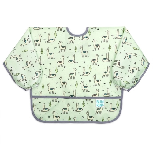 Sleeved Bib for Baby & Toddler 6 to 24 months – Llamas | Bumkins Baby