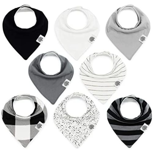 Parker Baby Bandana Drool Bibs 8 Pack Baby Bibs for Boys, Girls, Unisex - Soft & Stylish Teething Bibs for Babies