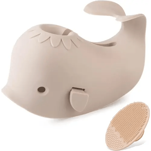 Bath Faucet Cover for Kids，Bath Spout Cover for Baby are Suitable for Most Bathtub Faucet,spout Cover Bathroom Tub Adds Fun to Your Baby in The Shower.（Grayish Beige）