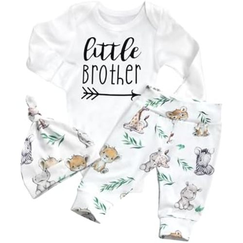 Baby Boy Clothes Newborn Boy Outfits Infant Letter Print Romper Long Pants Hat 3PCS Baby Boy's Clothing