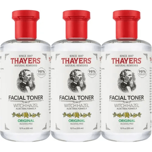 THAYERS Alcohol-Free Original Witch Hazel Toner with Aloe Vera, 12 fl oz (Pack of 3)